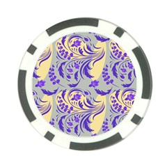 Folk Floral Pattern  Abstract Flowers Surface Design  Seamless Pattern Poker Chip Card Guard (10 Pack) by Eskimos