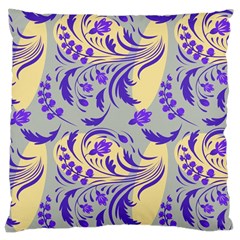 Folk Floral Pattern  Abstract Flowers Surface Design  Seamless Pattern Large Cushion Case (one Side) by Eskimos