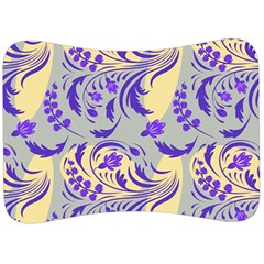 Folk Floral Pattern  Abstract Flowers Surface Design  Seamless Pattern Velour Seat Head Rest Cushion by Eskimos