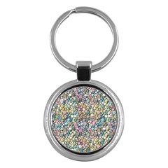 Multicolored Watercolor Stones Key Chain (round) by SychEva