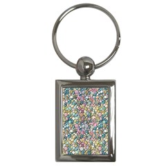 Multicolored Watercolor Stones Key Chain (rectangle) by SychEva