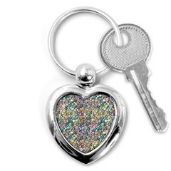 Multicolored Watercolor Stones Key Chain (heart) by SychEva