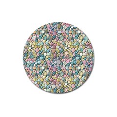 Multicolored Watercolor Stones Magnet 3  (round) by SychEva