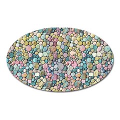 Multicolored Watercolor Stones Oval Magnet by SychEva