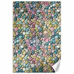 Multicolored Watercolor Stones Canvas 24  X 36  by SychEva