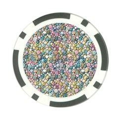 Multicolored Watercolor Stones Poker Chip Card Guard by SychEva