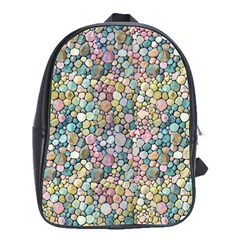 Multicolored Watercolor Stones School Bag (large) by SychEva