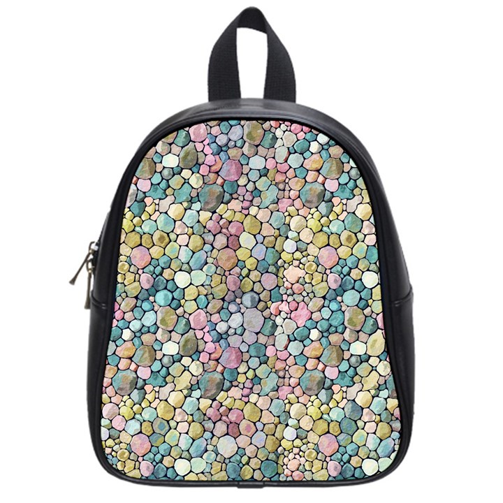 Multicolored Watercolor Stones School Bag (Small)