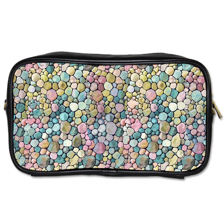 Multicolored Watercolor Stones Toiletries Bag (One Side)