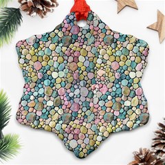 Multicolored Watercolor Stones Snowflake Ornament (two Sides) by SychEva