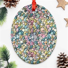 Multicolored Watercolor Stones Ornament (oval Filigree) by SychEva