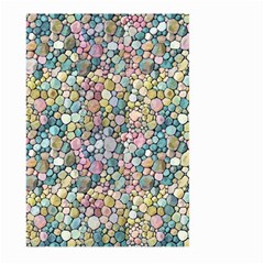 Multicolored Watercolor Stones Large Garden Flag (two Sides) by SychEva