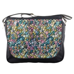 Multicolored Watercolor Stones Messenger Bag by SychEva