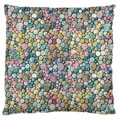 Multicolored Watercolor Stones Large Cushion Case (one Side) by SychEva