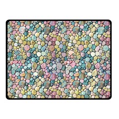 Multicolored Watercolor Stones Double Sided Fleece Blanket (small)  by SychEva