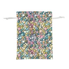 Multicolored Watercolor Stones Lightweight Drawstring Pouch (l) by SychEva