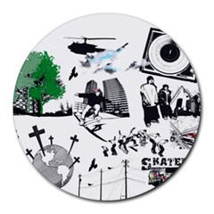 Skaterunderground Round Mousepads by PollyParadise