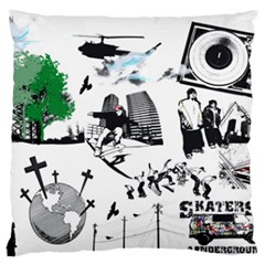 Skaterunderground Large Cushion Case (one Side) by PollyParadise