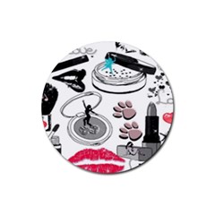 Love2 Rubber Coaster (round)  by PollyParadise