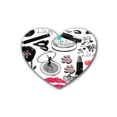 Love2 Rubber Coaster (heart)  by PollyParadise