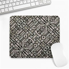 Tribal Geometric Grunge Print Large Mousepads