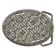 Tribal Geometric Grunge Print Belt Buckles by dflcprintsclothing