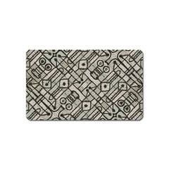 Tribal Geometric Grunge Print Magnet (name Card) by dflcprintsclothing