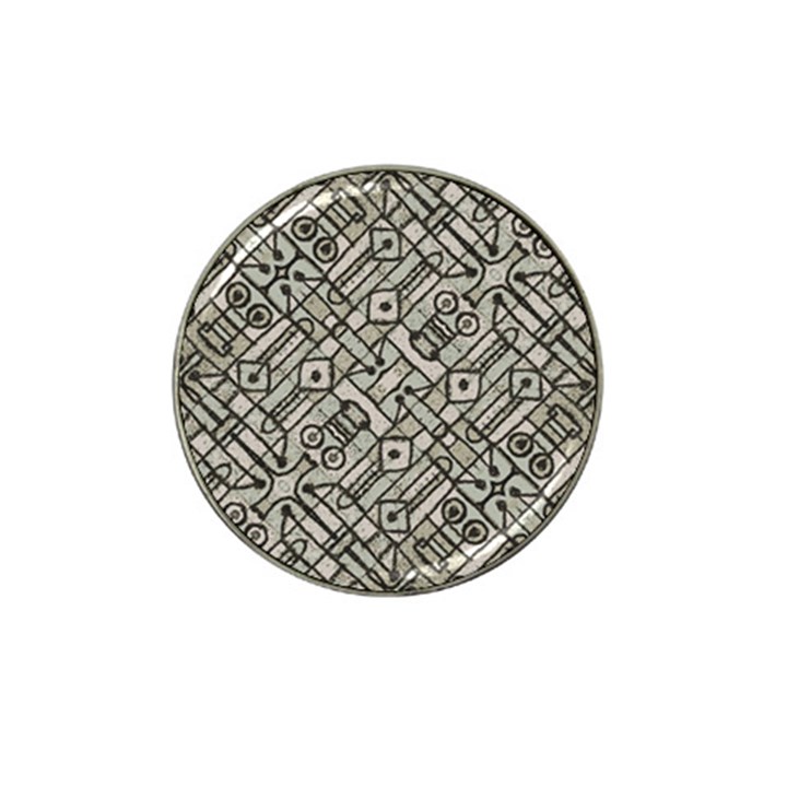 Tribal Geometric Grunge Print Hat Clip Ball Marker