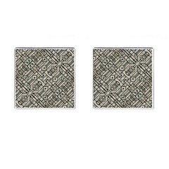 Tribal Geometric Grunge Print Cufflinks (square)