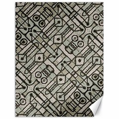 Tribal Geometric Grunge Print Canvas 18  X 24  by dflcprintsclothing