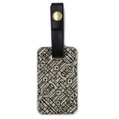 Tribal Geometric Grunge Print Luggage Tag (one Side) by dflcprintsclothing