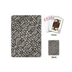 Tribal Geometric Grunge Print Playing Cards Single Design (mini) by dflcprintsclothing