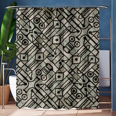 Tribal Geometric Grunge Print Shower Curtain 60  X 72  (medium) 