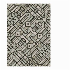 Tribal Geometric Grunge Print Small Garden Flag (two Sides) by dflcprintsclothing