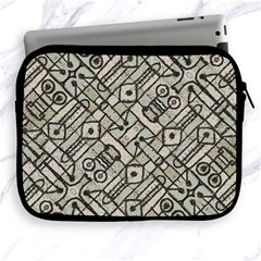 Tribal Geometric Grunge Print Apple Ipad 2/3/4 Zipper Cases by dflcprintsclothing