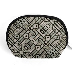 Tribal Geometric Grunge Print Accessory Pouch (medium) by dflcprintsclothing