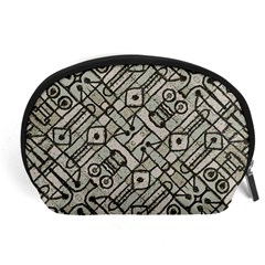 Tribal Geometric Grunge Print Accessory Pouch (large) by dflcprintsclothing