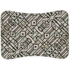 Tribal Geometric Grunge Print Velour Seat Head Rest Cushion by dflcprintsclothing