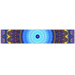 Blue Violet Midnight Sun Mandala Boho Hipppie Large Flano Scarf  Front