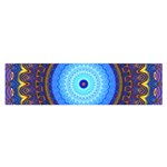 Blue Violet Midnight Sun Mandala Hippie Trippy Psychedelic Kaleidoscope  Satin Scarf (Oblong) Front