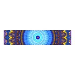 Blue Violet Midnight Sun Mandala Hippie Trippy Psychedelic Kaleidoscope  Velvet Scrunchie by CrypticFragmentsDesign