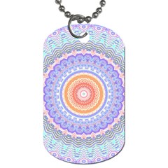 Pretty Pastel Boho Hippie Mandala Dog Tag (one Side) by CrypticFragmentsDesign