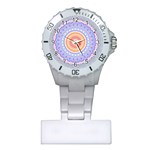 Pretty Pastel Boho Hippie Mandala Plastic Nurses Watch Front