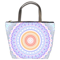 Pretty Pastel Boho Hippie Mandala Bucket Bag by CrypticFragmentsDesign