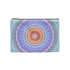 Pretty Pastel Boho Hippie Mandala Cosmetic Bag (medium) by CrypticFragmentsDesign