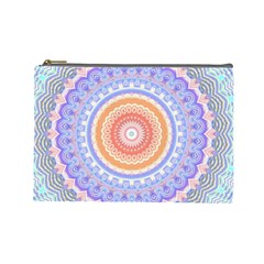 Pretty Pastel Boho Hippie Mandala Cosmetic Bag (large) by CrypticFragmentsDesign