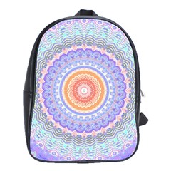 Pretty Pastel Boho Hippie Mandala School Bag (large) by CrypticFragmentsDesign