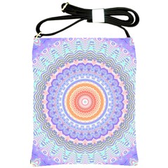 Pretty Pastel Boho Hippie Mandala Shoulder Sling Bag by CrypticFragmentsDesign