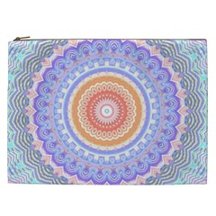 Pretty Pastel Boho Hippie Mandala Cosmetic Bag (xxl) by CrypticFragmentsDesign