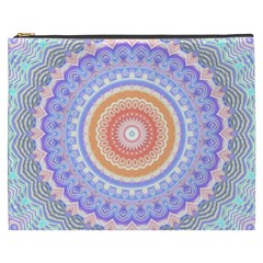 Pretty Pastel Boho Hippie Mandala Cosmetic Bag (xxxl) by CrypticFragmentsDesign